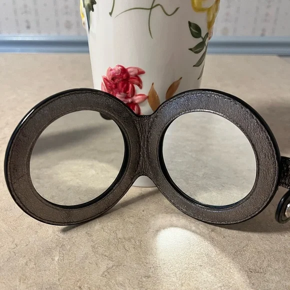 Coach Poppy Metallic Silver Compact Mirror - Picture 4 of 7